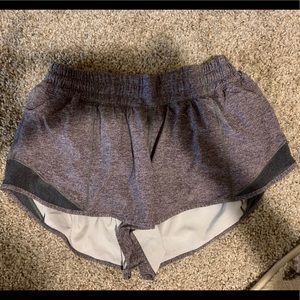 Grey Lululemon shorts, size 8